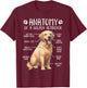 Funny Golden Retriever Anatomy Dog Lover Owner Women Girls Kids T-Shirt - T-Shirt | Maroon