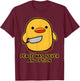 Peace Was Never An Option Funny Duck Meme Quotes Sayings T-Shirt - T-Shirt | Maroon