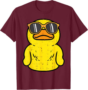 Rubber Duck Sunglasses Cool Boys Girls Kid Toddler Women Men T-Shirt - T-Shirt | Maroon