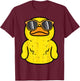 Rubber Duck Sunglasses Cool Boys Girls Kid Toddler Women Men T-Shirt - T-Shirt | Maroon