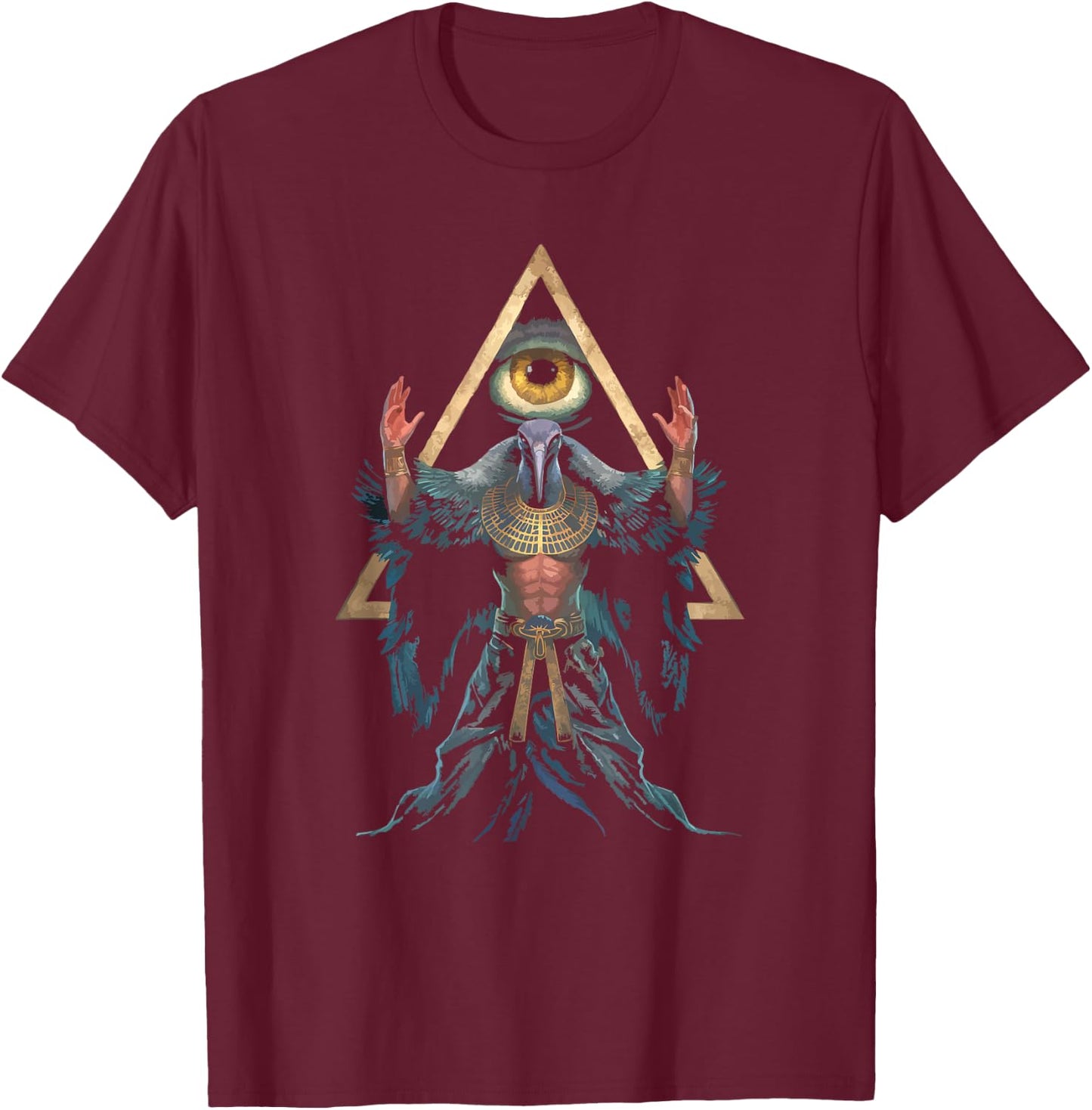 Thoth Egyptian God Egyptian Mythology Pyramid Ancient Egypt T-Shirt - T-Shirt | Maroon