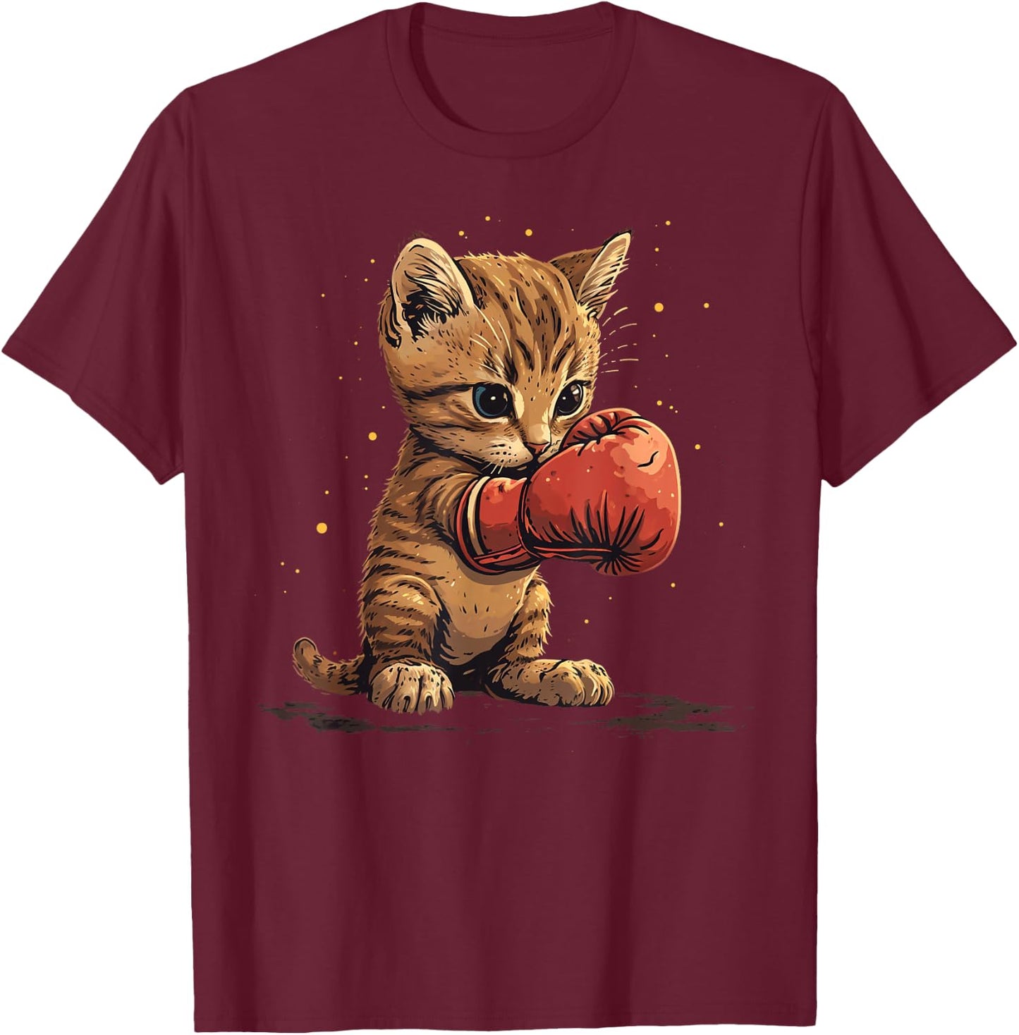 Boxing , & Kids Cat Boxer T-Shirt - T-Shirt | Maroon