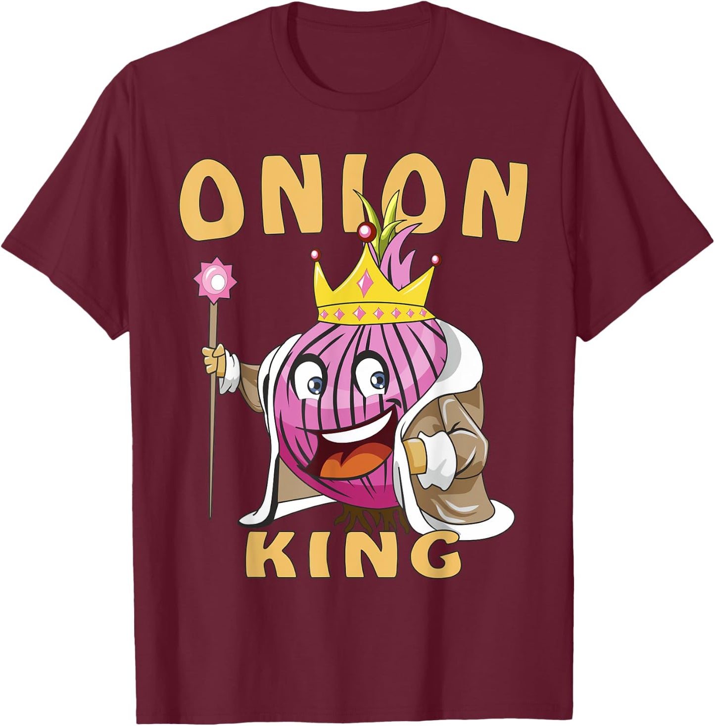 Onion King Onion Vegetable Onion Leek Onion Onion T-Shirt - T-Shirt | Maroon