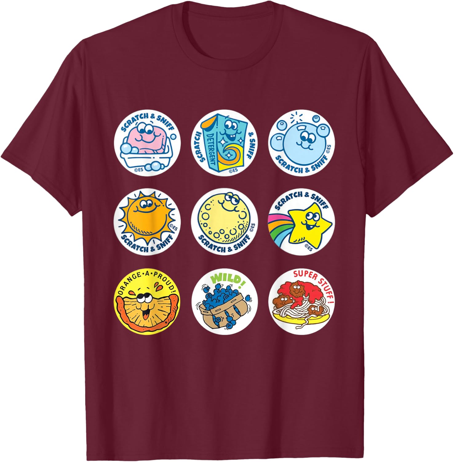 Scratch And Sniff Sticker Ice Cream, Scooper Dooper! Vintage T-Shirt - T-Shirt | Maroon