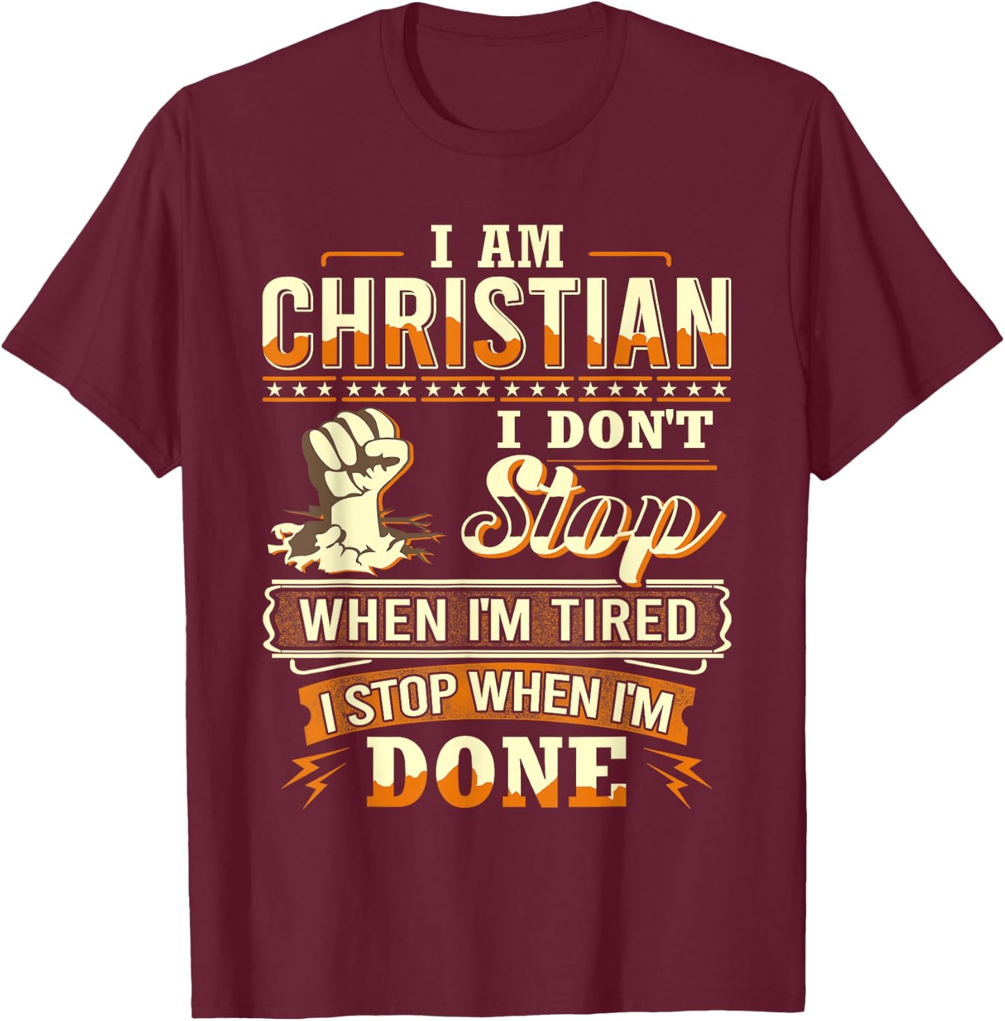 I am Christian Shirt Personalized Christian First Name T-Shirt - T-Shirt | Maroon
