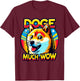 Meme Culture Doge Much Wow Vibrant Dog Lover T-Shirt - T-Shirt | Maroon