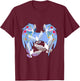 Angel Wings Doves Natural Flowers Peace Doves Peace T-Shirt - T-Shirt | Maroon