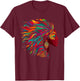 Rainbow Dashiki African Tribal Women Hair African American T-Shirt - T-Shirt | Maroon
