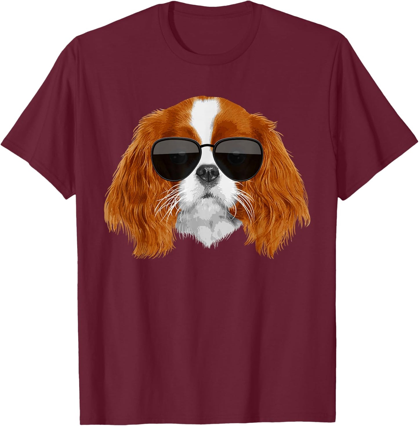 Cavalier King Charles Design Women Cavalier Spaniel T-Shirt - T-Shirt | Maroon