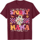 Groovy In My Spooky Mama Era Cute Retro Mom Halloween Ghost T-Shirt - T-Shirt | Maroon