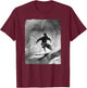 Samurai Surfing Ninja Surf Wave Japanese Summer Awesome Fun Women Kids T-Shirt - T-Shirt | Maroon