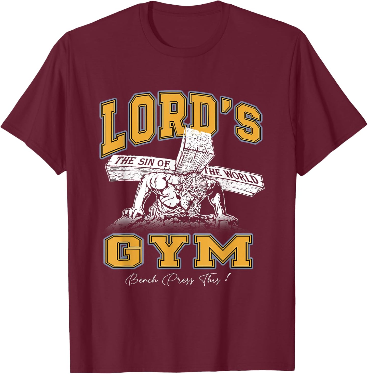 Lord's Lovely Bodybuilder Vintage Gym Weightlifting Fitness T-Shirt - T-Shirt | Maroon