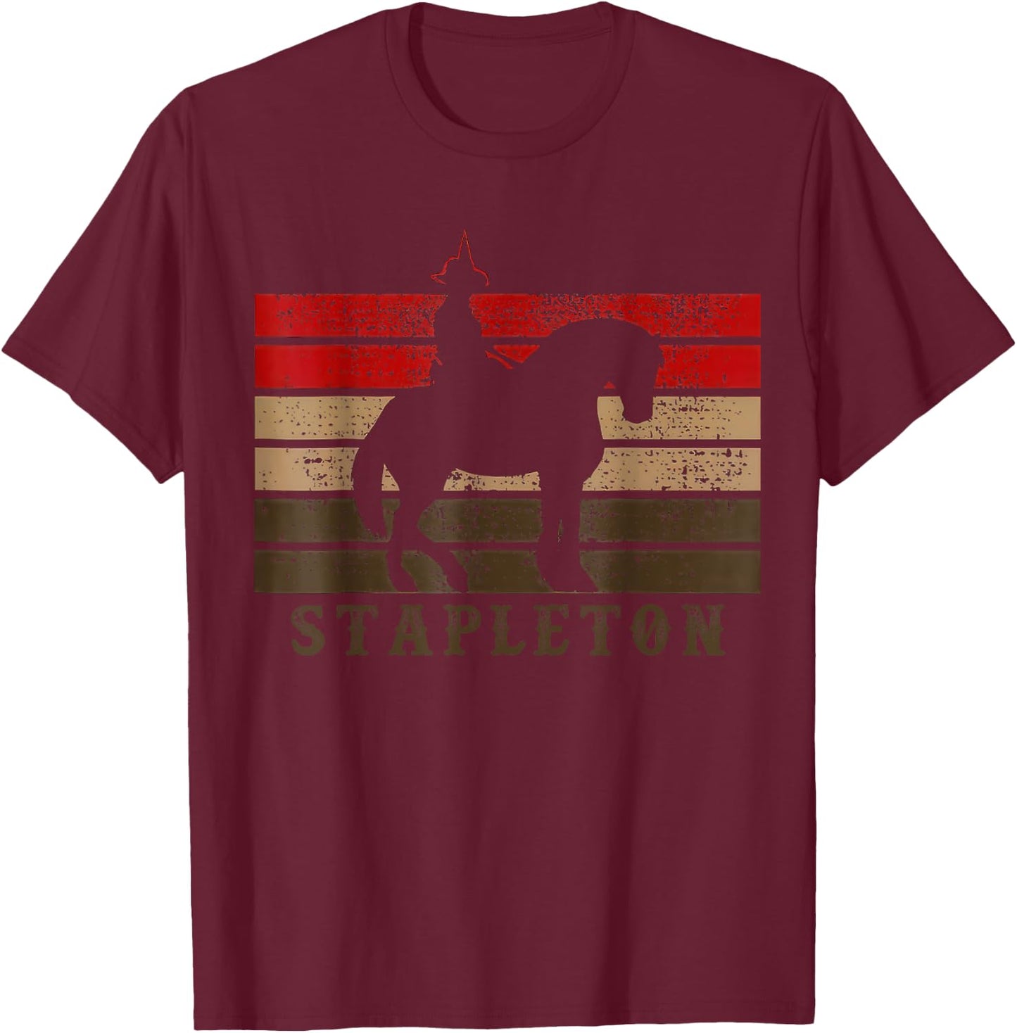 Howdy Stapleton Western Stapleton Cowboy Cowgirl T-Shirt - T-Shirt | Maroon