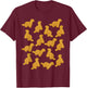 Dino Chicken Nugget Pattern T-Shirt - T-Shirt | Maroon