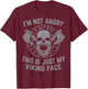 Not Angry This Is My Viking Face Funny Norse Men Women Kids T-Shirt - T-Shirt | Maroon