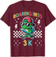 Roaring Into 3K Dinosaur First Day of K3 Kid Im Ready for 3K T-Shirt - T-Shirt | Maroon