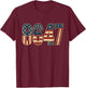 86 47 Vintage Patriotic Number Graphic Design T-Shirt - T-Shirt | Maroon