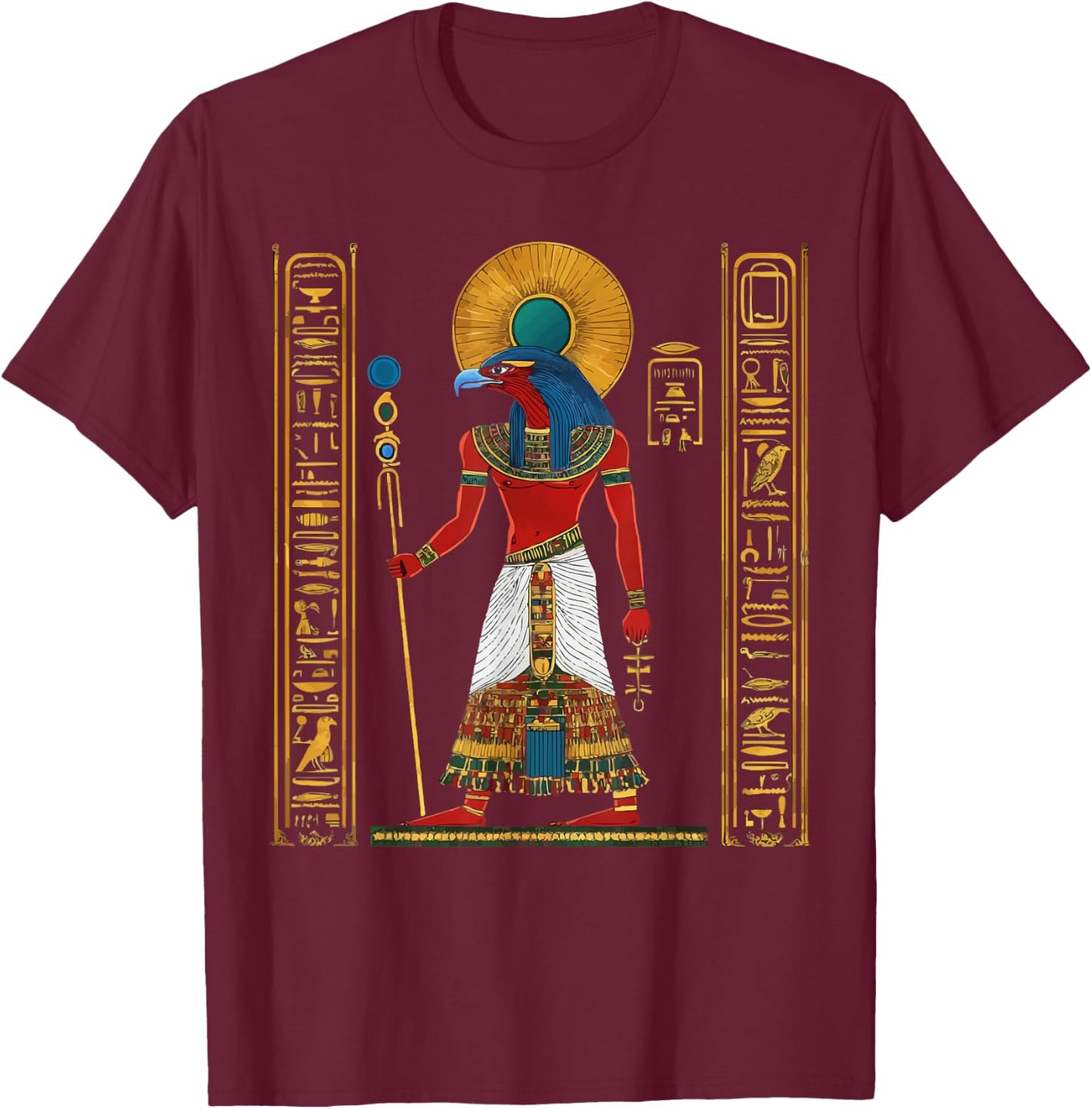 Thoth Egyptian God Egyptian Mythology Pyramid Ancient Egypt T-Shirt - T-Shirt | Maroon
