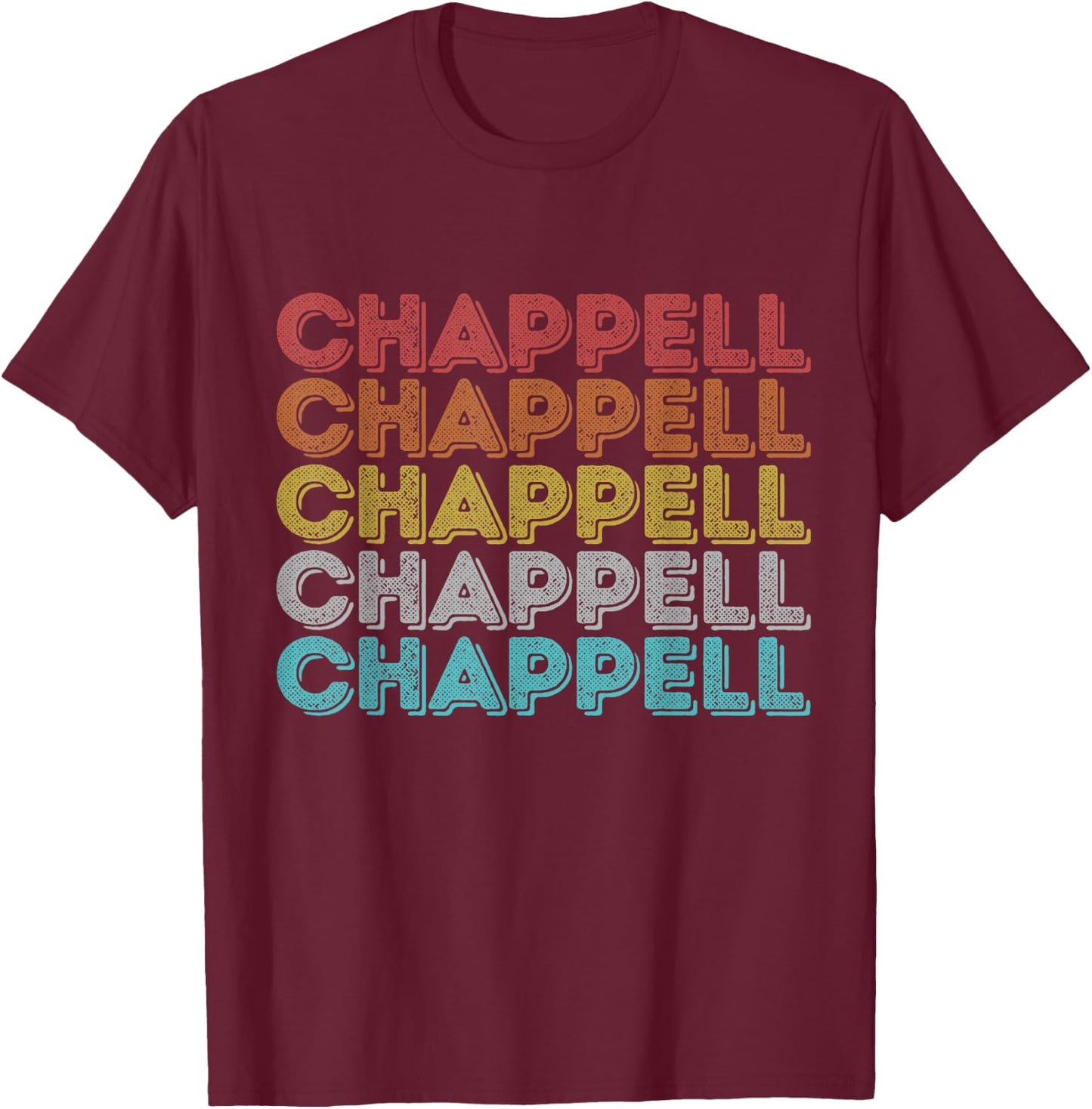 Vintage Retro Chappell T-Shirt - T-Shirt | Maroon