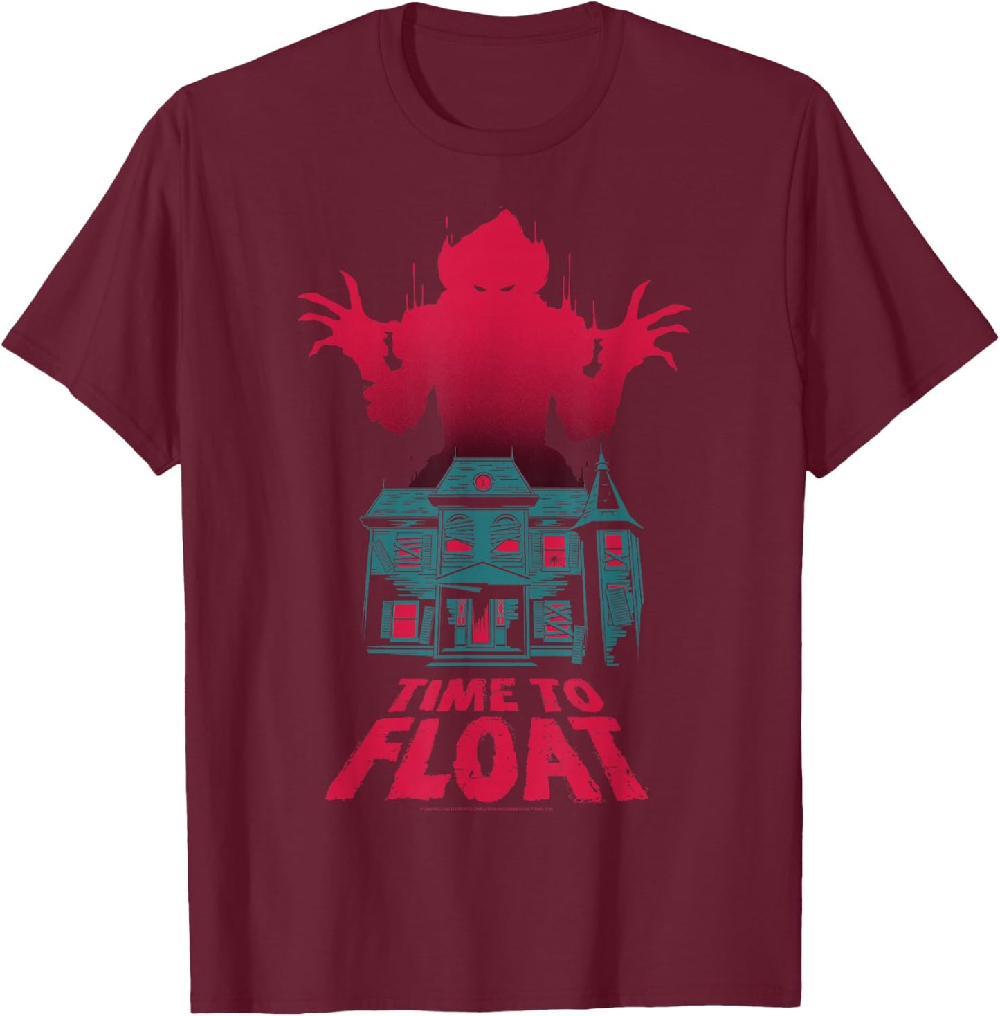 IT: Chapter Two Pennywise Time To Float Neibolt House T-Shirt - T-Shirt | Maroon