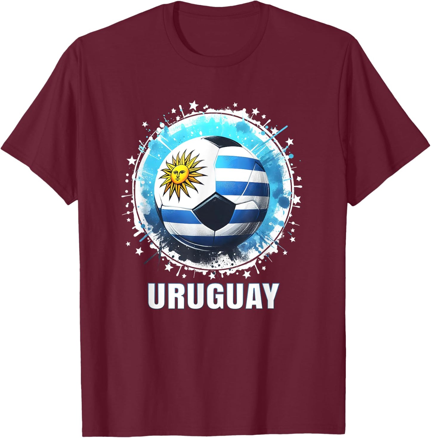 Uruguay Player Sports Vintage Men Uruguay Uruguay T-Shirt - T-Shirt | Maroon
