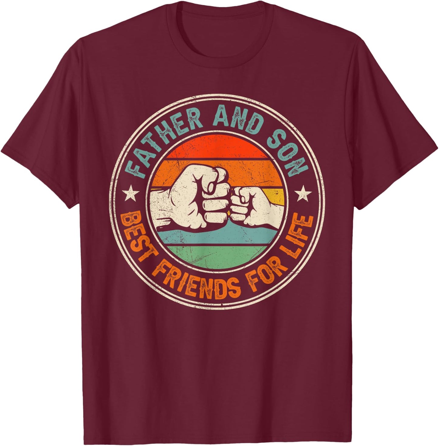Father And Son Best Friends For Life Matching Father's Day T-Shirt - T-Shirt | Maroon