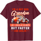 I'm a Hot Rod Grandpa Gift Cool Gpa's with Hot Rods T-Shirt - T-Shirt | Maroon