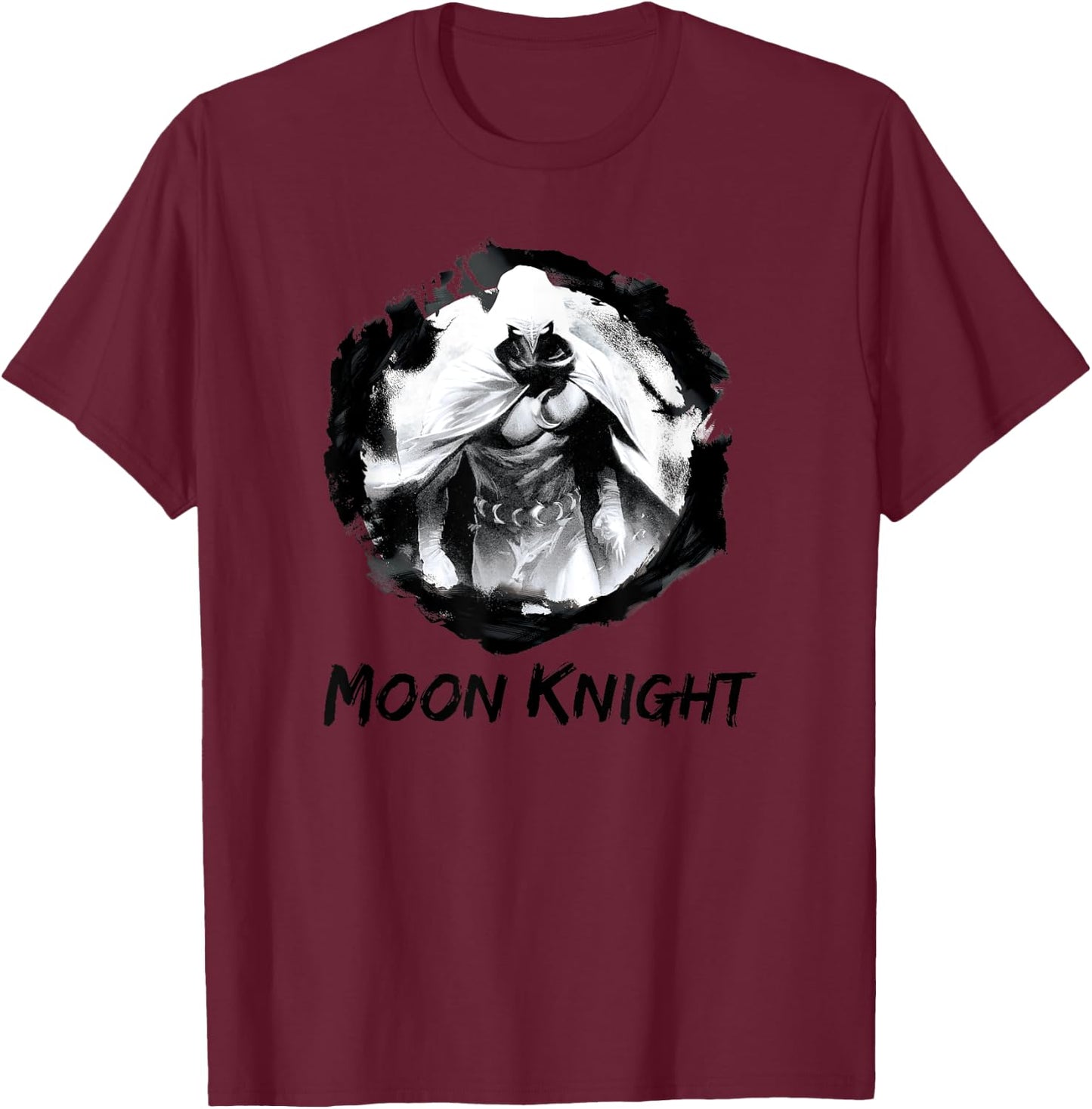 Marvel Moon Knight Paint Smudge Print Classic Comic T-Shirt - T-Shirt | Maroon