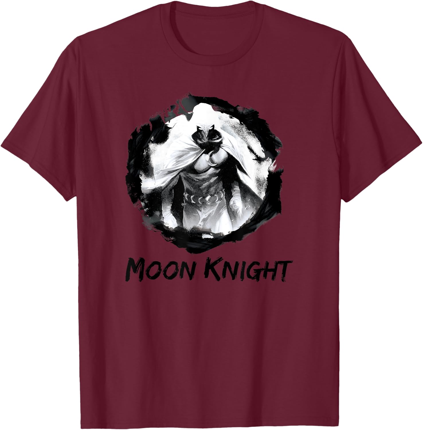 Marvel Moon Knight Paint Smudge Print Classic Comic T-Shirt - T-Shirt | Maroon