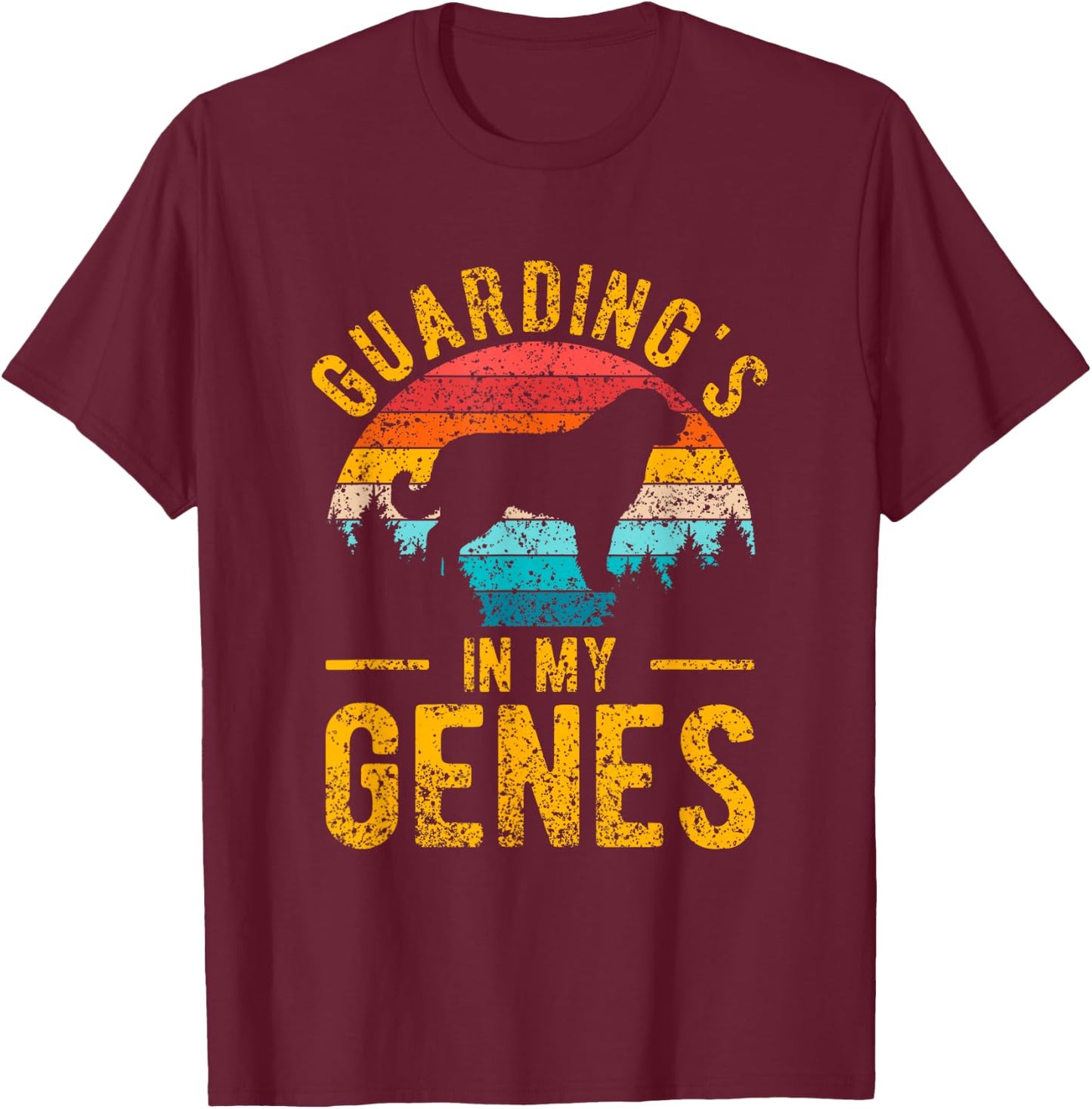 Guarding's In My Genes Owner Kangals Dog Puppy Kangal T-Shirt - T-Shirt | Maroon