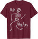 Halloween Oh Snap Skeleton Broken Leg T-Shirt - T-Shirt | Maroon