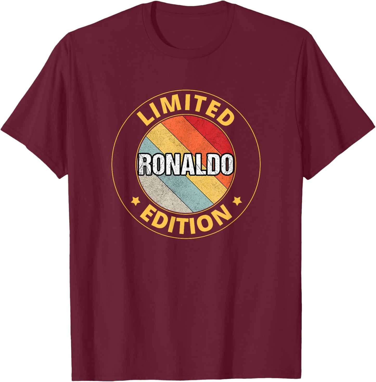 Ronaldo Name T-Shirt - T-Shirt | Maroon