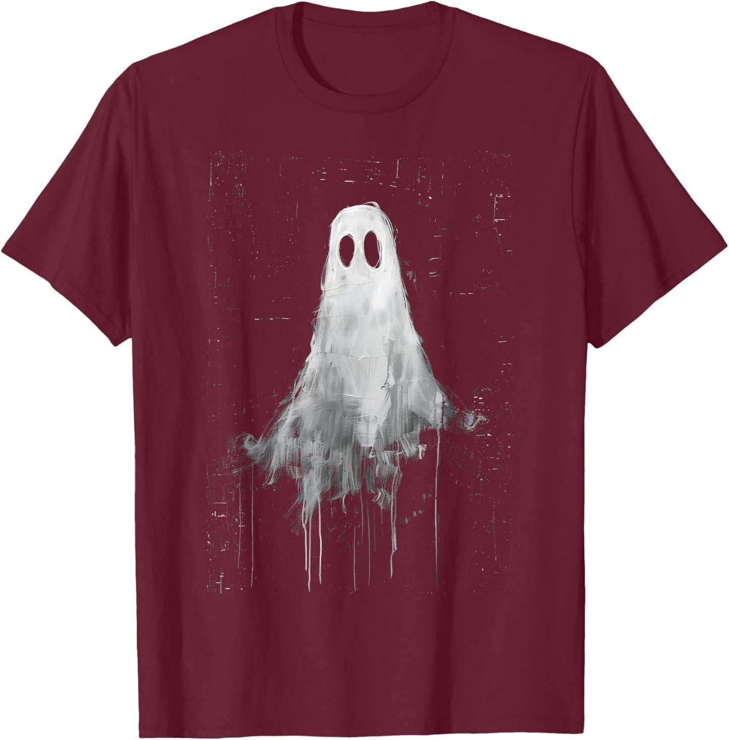 Ghost Horror Spirit Spooky Scary Halloween Goth Aesthetic T-Shirt - T-Shirt | Maroon