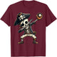 Dabbing Skeleton Pirate Baseball Kids T-Shirt - T-Shirt | Maroon