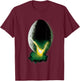 Aliens Iconic Xenomorph Egg Hatching Neon Big Chest Poster T-Shirt - T-Shirt | Maroon