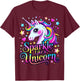 Cute Sparkle Like a Unicorn T-Shirt - T-Shirt | Maroon