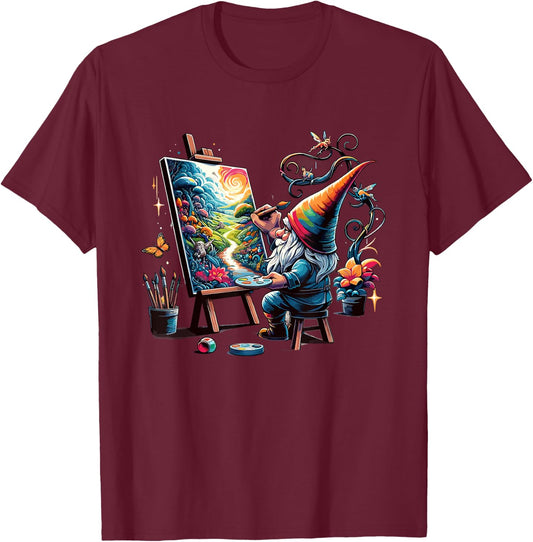 Garden Gnomes Gnome Lover Funny Gnome Gardening T-Shirt - T-Shirt | Maroon