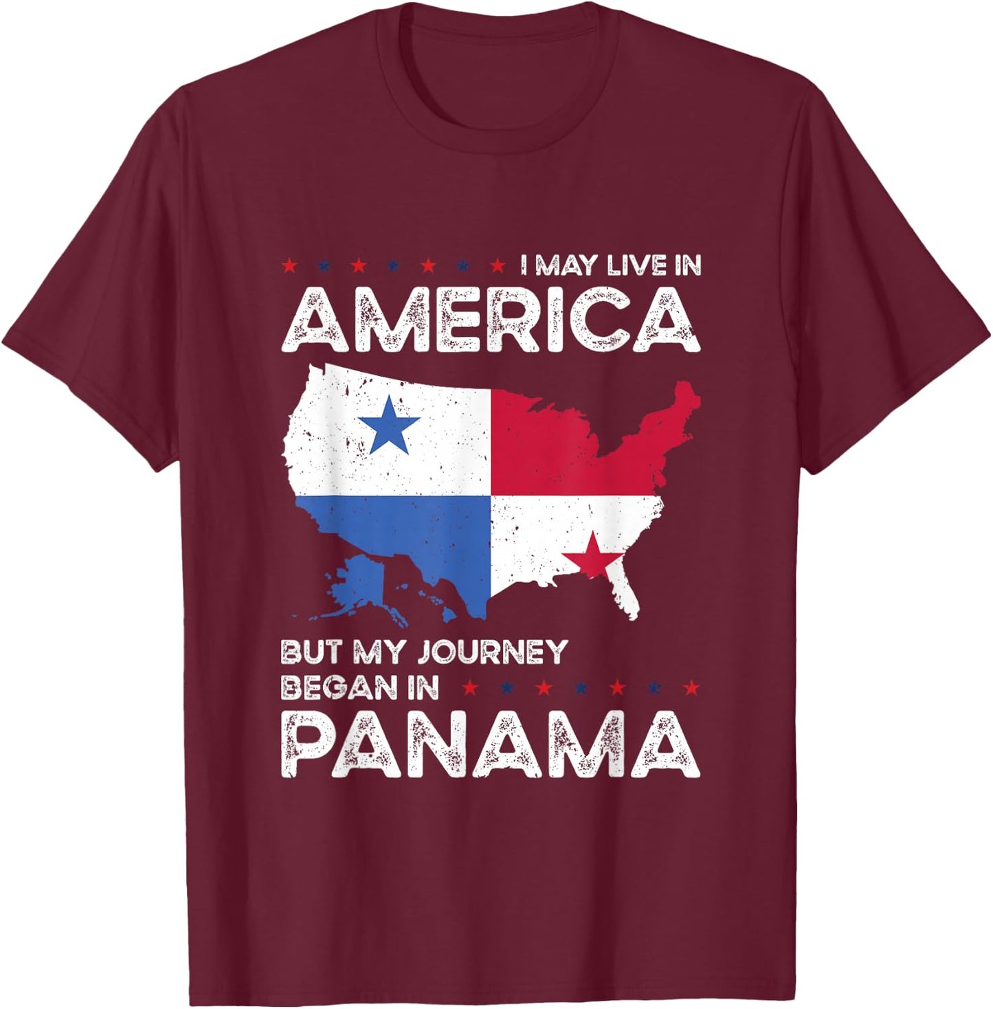Panamanian American Patriot USA Grown Panama US Flag T-Shirt - T-Shirt | Maroon