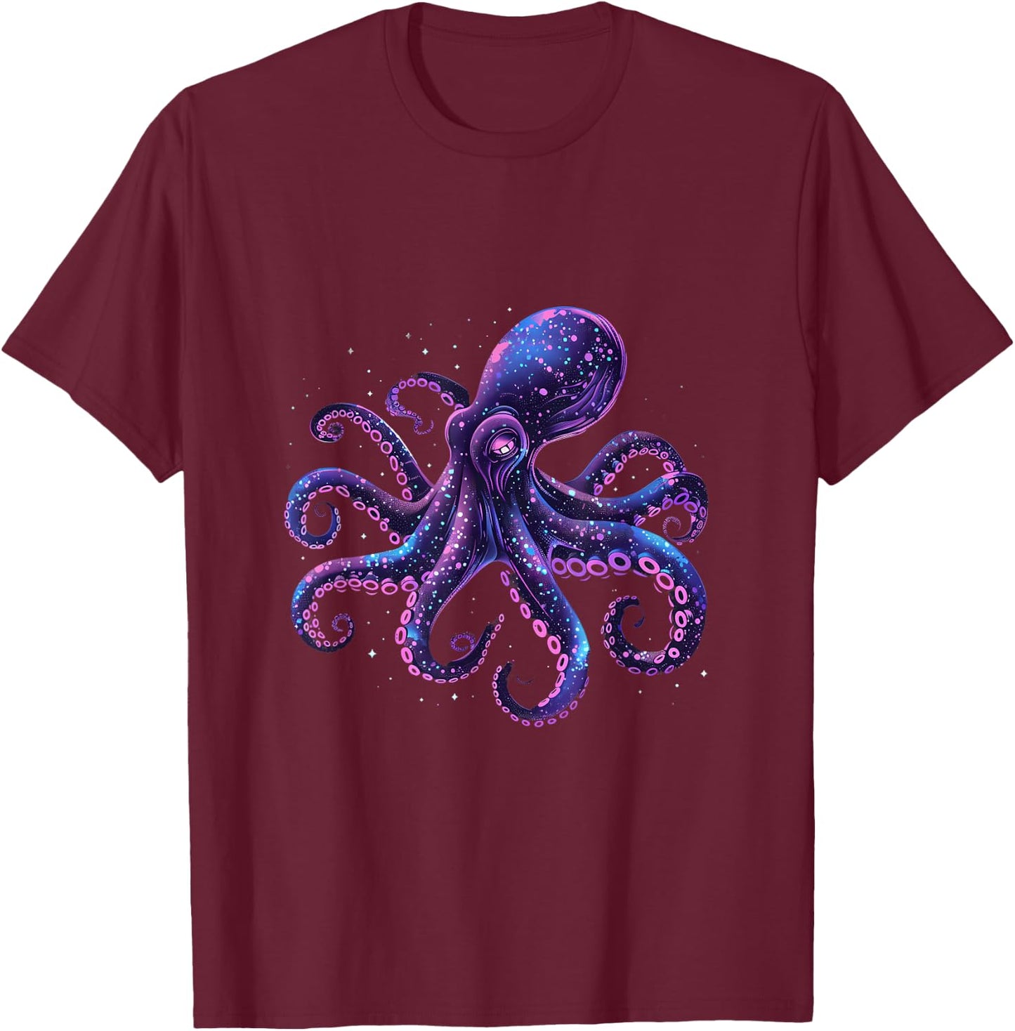 Octopus Artwork Ocean Sea Animal Lover Sea Ocean Octopus T-Shirt - T-Shirt | Maroon