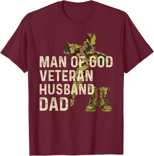 Man Of God Veteran Husband Dad Christian Jesus Camouflage