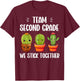 Team Second Grade We Stick Together Cute Cactus Teacher. T-Shirt - T-Shirt | Maroon