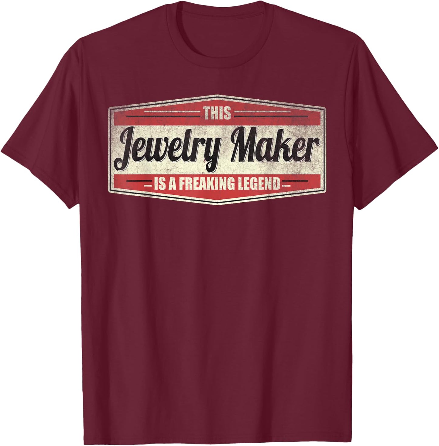 Funny Profession Quote Vintage Jewelry Maker T-Shirt - T-Shirt | Maroon