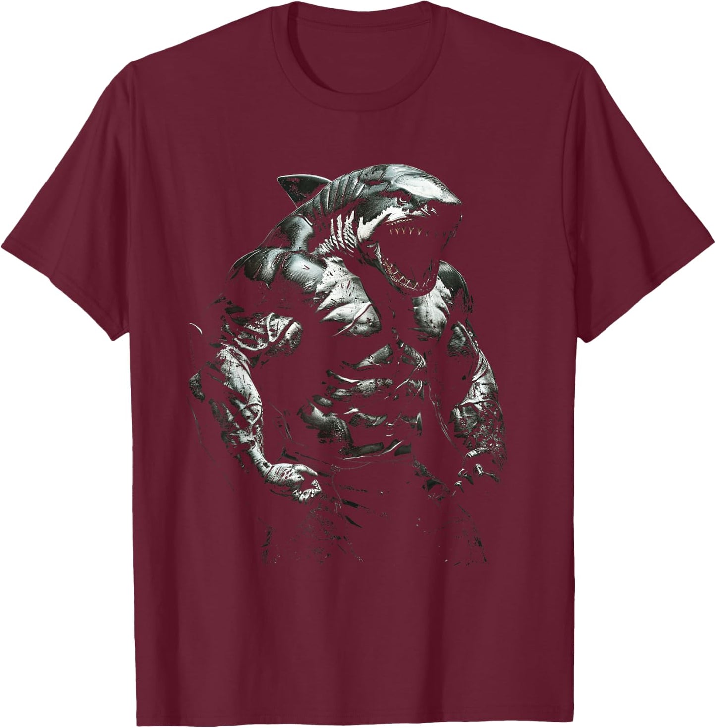 White Shark Gym Wear Bodybuilding Workout Motivation T-Shirt - T-Shirt | Maroon
