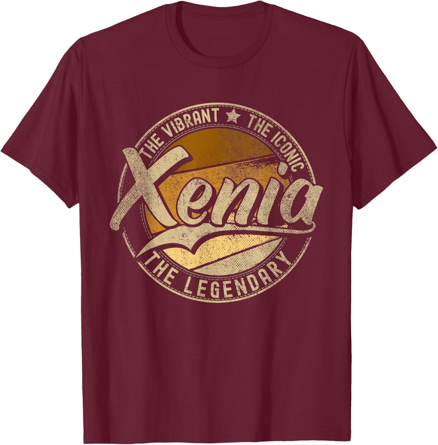 Xenia OH | Ohio | Vintage Distressed T-Shirt - T-Shirt | Maroon