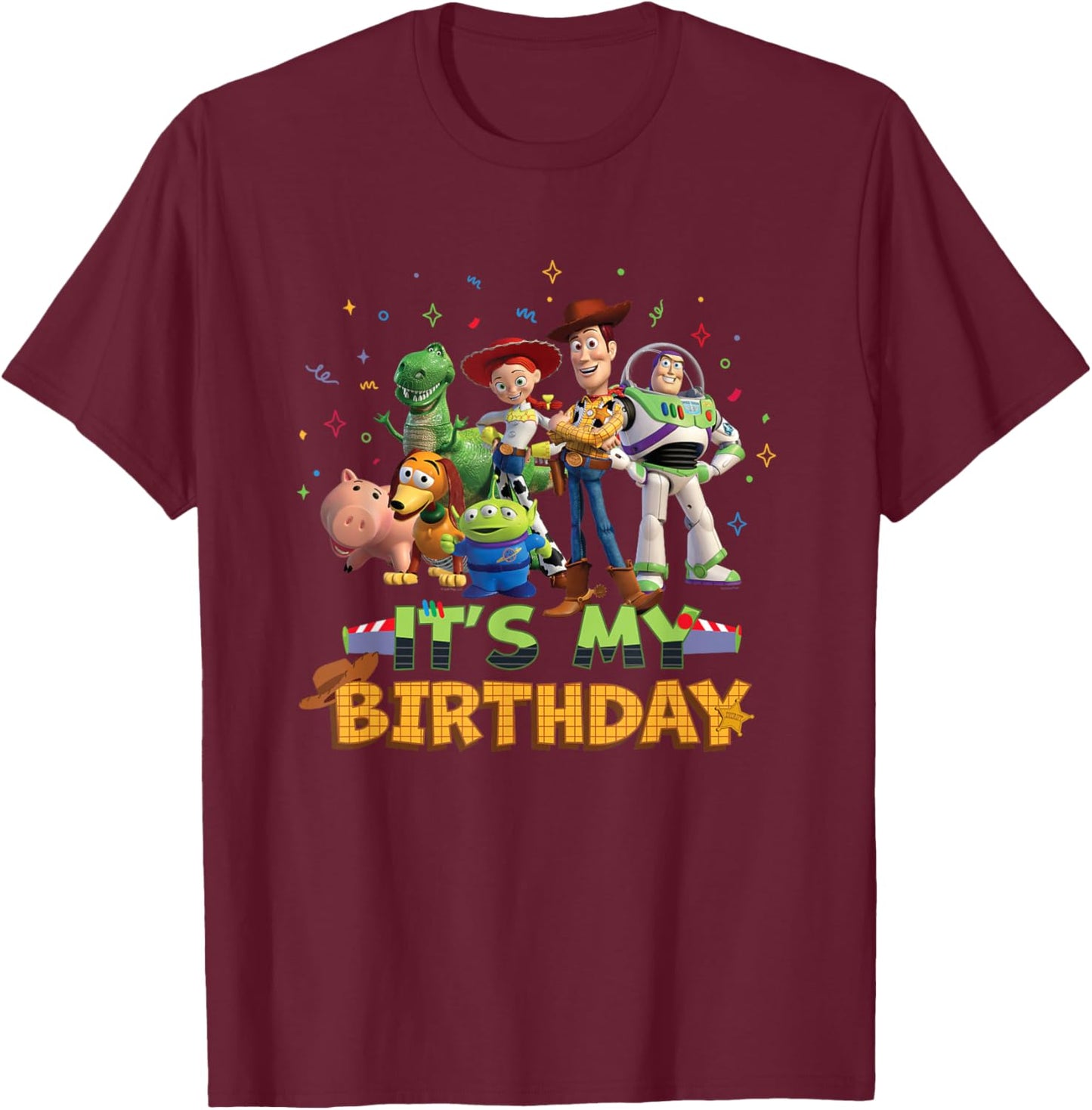 Disney and Pixar's Toy Story It's My Birthday Party Matching T-Shirt - T-Shirt | Maroon