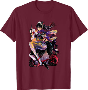 Bandai Namco Entertainment Inc. TEKKEN7 KUNIMITSU 002 , Small, Black T-Shirt - T-Shirt | Maroon