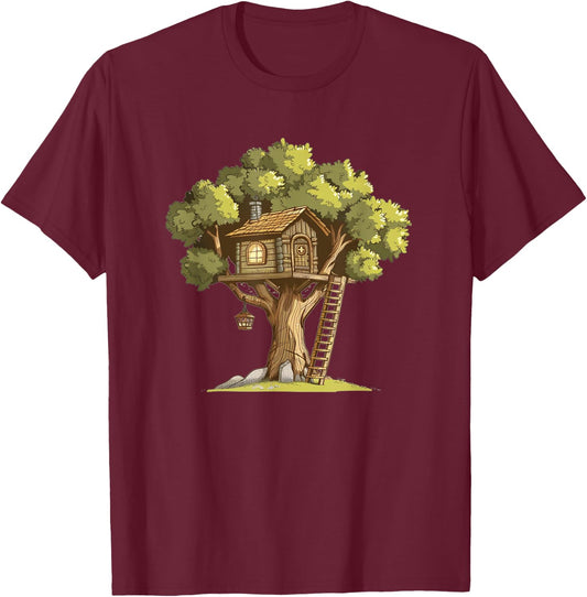 Nice Treehouse Costume for Adventures Boys and Girls T-Shirt - T-Shirt | Maroon