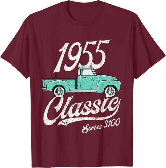 1955 55 chevys truck Series 3100 T-Shirt - T-Shirt | Maroon