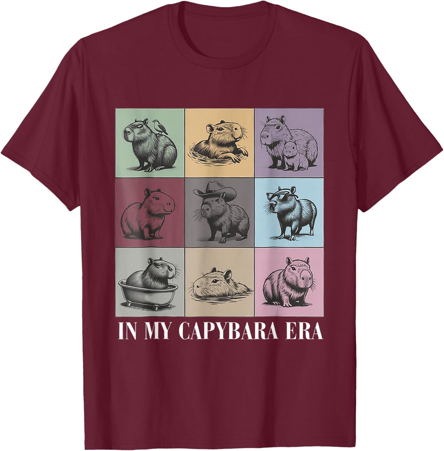 Cute Capybara Lover In My Capybara Era Gift Boys Girls T-Shirt - T-Shirt | Maroon