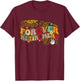 Groovy Retired Summer 2024 School's Out Forever Retirement T-Shirt - T-Shirt | Maroon